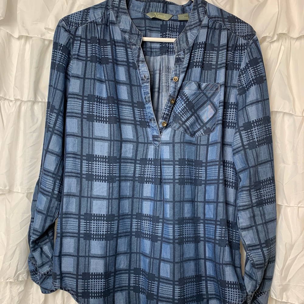 Denim Plaid Tunic